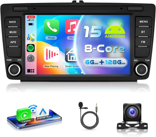 Android autoradio – Multimediaradio – Navigatiesysteem – Touchscreen radio – CarPlay radio – Plug & Play inbouwunit – 8 inch HD IPS touchscreen – Draadloze CarPlay en Android Auto