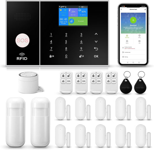 home 4G Smart Security Alarm Kit, Draadloos WiFi Alarmsysteem