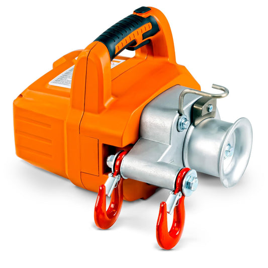 SuperHandy Capstan Elektrische draagbare lier, hefgereedschap, borstelloze motor, Li-ion-batterijen, 454 kg - 908 kg, maximale trekkracht voor bosbouw, jacht, tuin, terrein