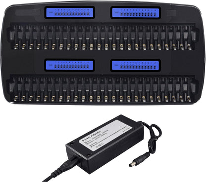 Acculader AA AAA 48 Slot – Batterijlader – Accuoplader – Oplader – Universele Batterijlader – Intelligente Laadcontrole – LCD-Display Met 48 Onafhankelijke Laadposities