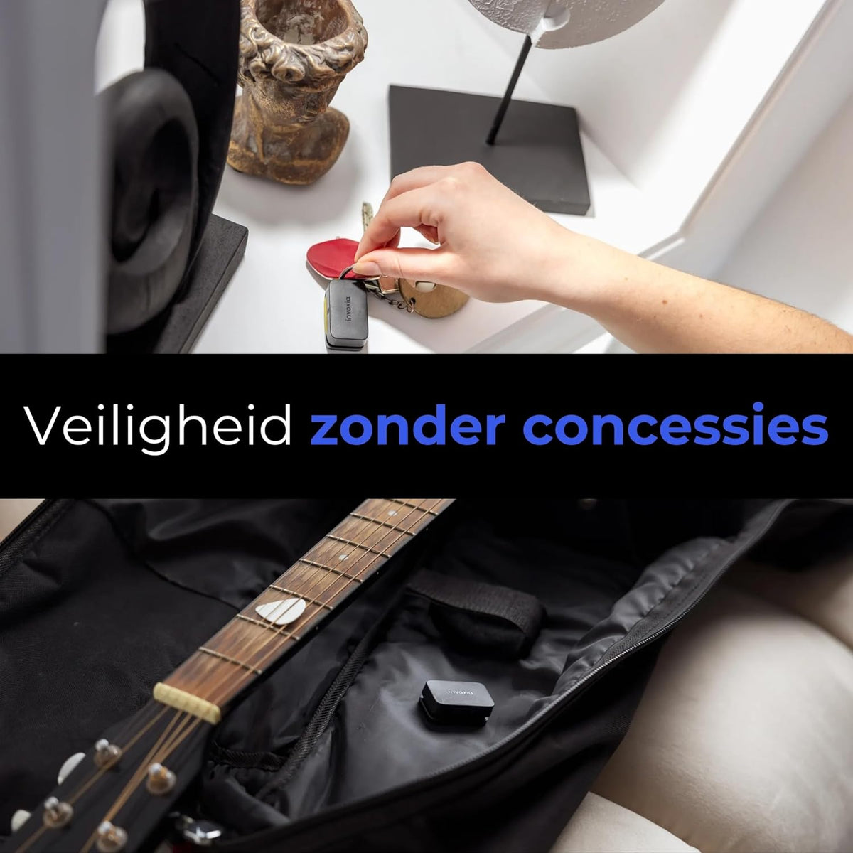 Mini GPS-tracker Invoxia - Waterdichte GPS-tracker met realtime antidiefstalmeldingen - Batterijduur tot 3 maanden - Inclusief abonnement van 3 jaar - Klein en lichtgewicht - Anti-diefstal Sleutels Boot Fotoapparatuur Videoapparatuur Wandelwagen