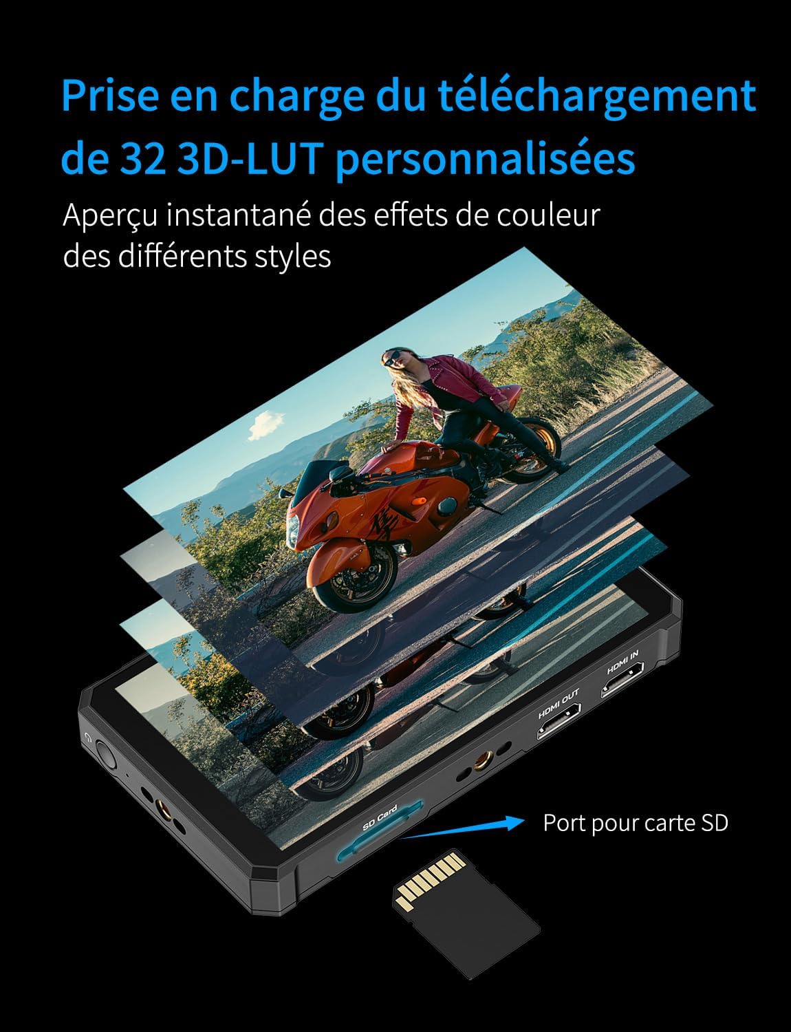Feelworld PS6 5,5 inch OLED Verticaal Horizontale Camera Monitor 1920x1080 IPS Touchscreen Veldmonitor,100% DCI-P3-kleurengamma,3D LUT,4K HDMI2.0 In/Uitgangen,Golfvorm,Inclusief F550 Batterij en Tas
