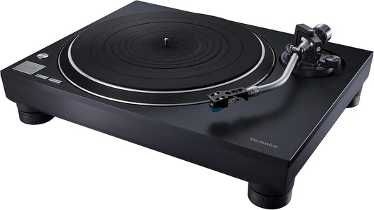 Technics SL-100CEG-K Direct Drive Draaitafel Systeem met AT-VM95C Cartridge, Auto Lifter, Kernloze Motor, Vinylspeler met 3 Snelheden, Zwart