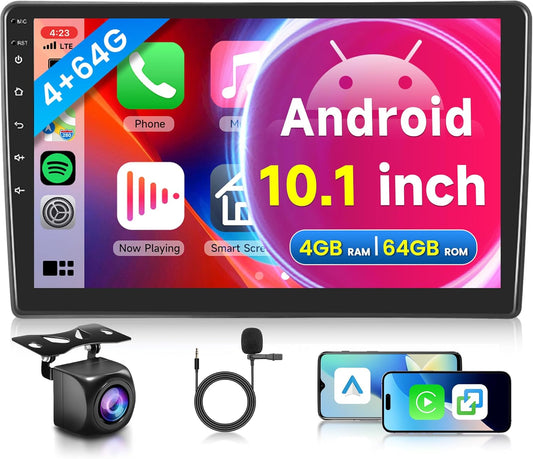 4G+64G Wireless CarPlay Android Car Radio 2 Din for Citroen C5 2008-2017 10 inch Car Radio Touch Screen with Wireless Android Car Navigation GPS WiFi Mirror Link Bluetooth FM/RDS/32 EQ/USB/SWC - QUORE