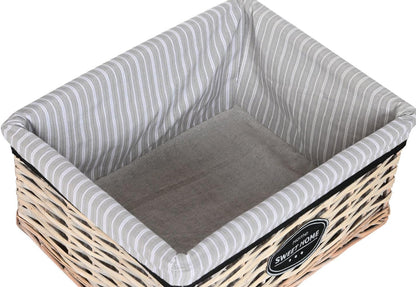 Mand Ropa Set 5 MIMBRE canvas 47 x 35 x 55 cm NATURAL