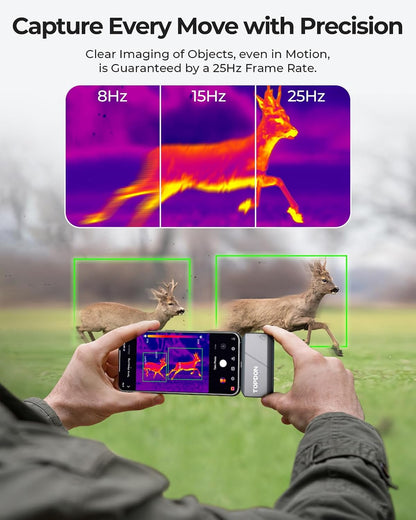 TOPDON TS001 Warmtebeeldcamera Android, 9 mm instelbare lens, observatiebereik 0,1 tot 500 m, 512 x 384 IR-resolutie, handmatig scherpstellen voor printplaten, ongedierteinspectie, outdoor, jacht