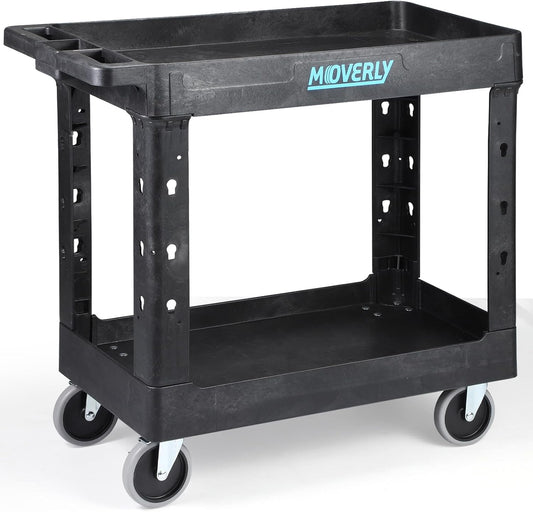 Werkwagen – Servicewagen – Gereedschapswagen – Trolley – Rolwagen – 2-Laags Servicewagen – Diepe Legbakken – Draagvermogen Tot 250 Kg