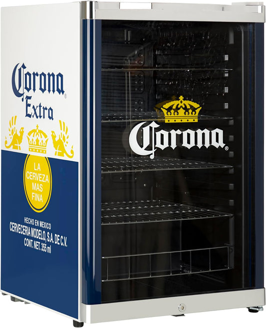 °CUBES Corona koelkast, inhoud 115 liter, met glazen deur en 4 legplanken