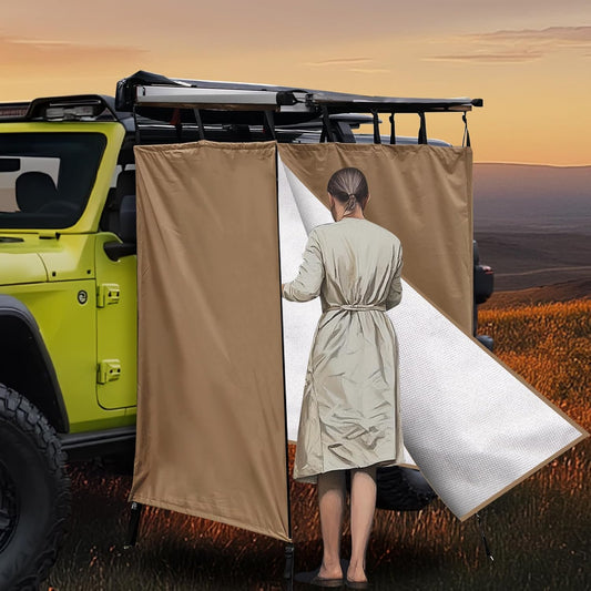 Douchetent camping voor auto, pop-up zijtent voor dakdragers, Oxford waterdichte omkleedtent en toilettent, offroad-accessoires