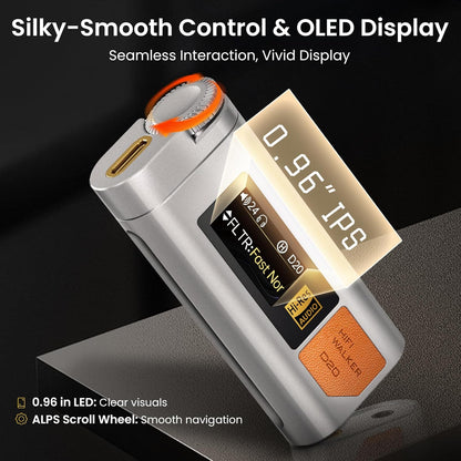 USB DAC Hi-Res Audio Converter – Hoofdtelefoonversterker – Audio Interface – Digitale Geluidsprocessor – USB Geluidskaart – ES9038Q2M Chip – CNC Aluminium Behuizing Met OLED Display