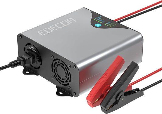 Acculader – Batterijlader – Druppellader – Oplader – Batterijoplader – 12V 30A Snel Laden – Slim 6-Fasen Laadproces - QUORE