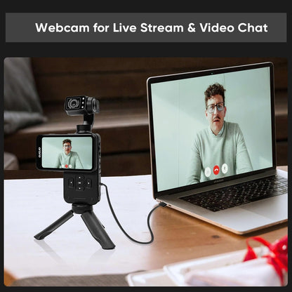 ORDRO M5 handheld set met 3-assige stabilisatie, draagbare wifi-vlogcamera met IR-nachtzicht, 120° groothoek en gezichtsherkenning voor YouTube