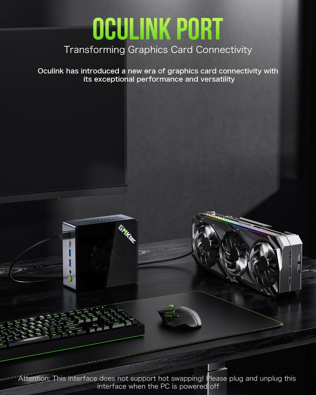 Mini Gaming PC GMKtec M7, Ryzen 7 Pro 6850H (8 cores/16 threads, tot 4,70 GHz) desktop-pc met dual LAN 2,5G quad-display, 32 GB DDR5 RAM, 512 GB PCIe SSD, Dual USB4, HDMI 2.1
