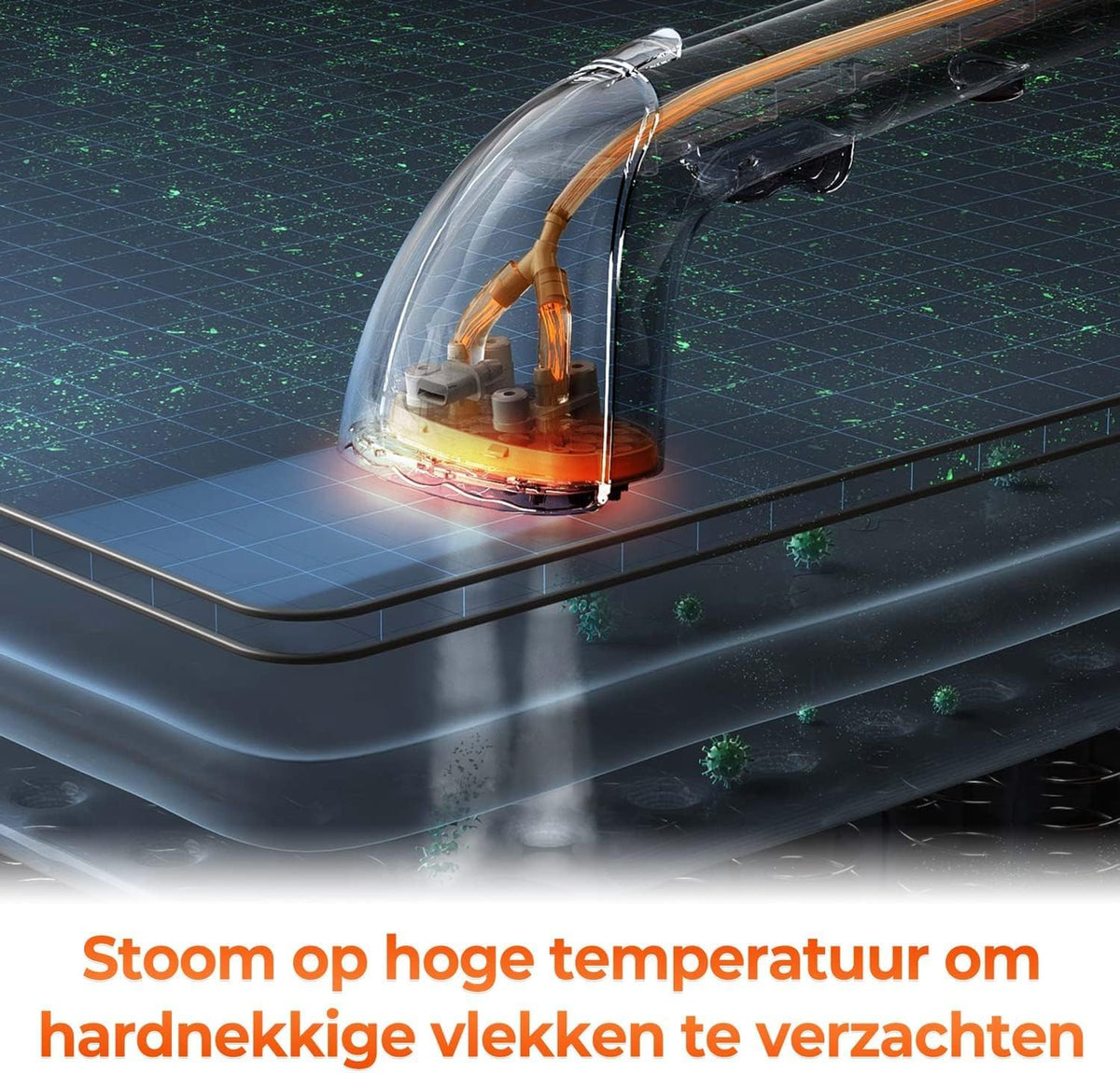 Stof- En Vlekverwijderaar – Tapijtreiniger – Bankreiniger – Gordijnreiniger – Textielreiniger – Krachtige Zuigkracht 12000Pa – Stoomfunctie 99°C