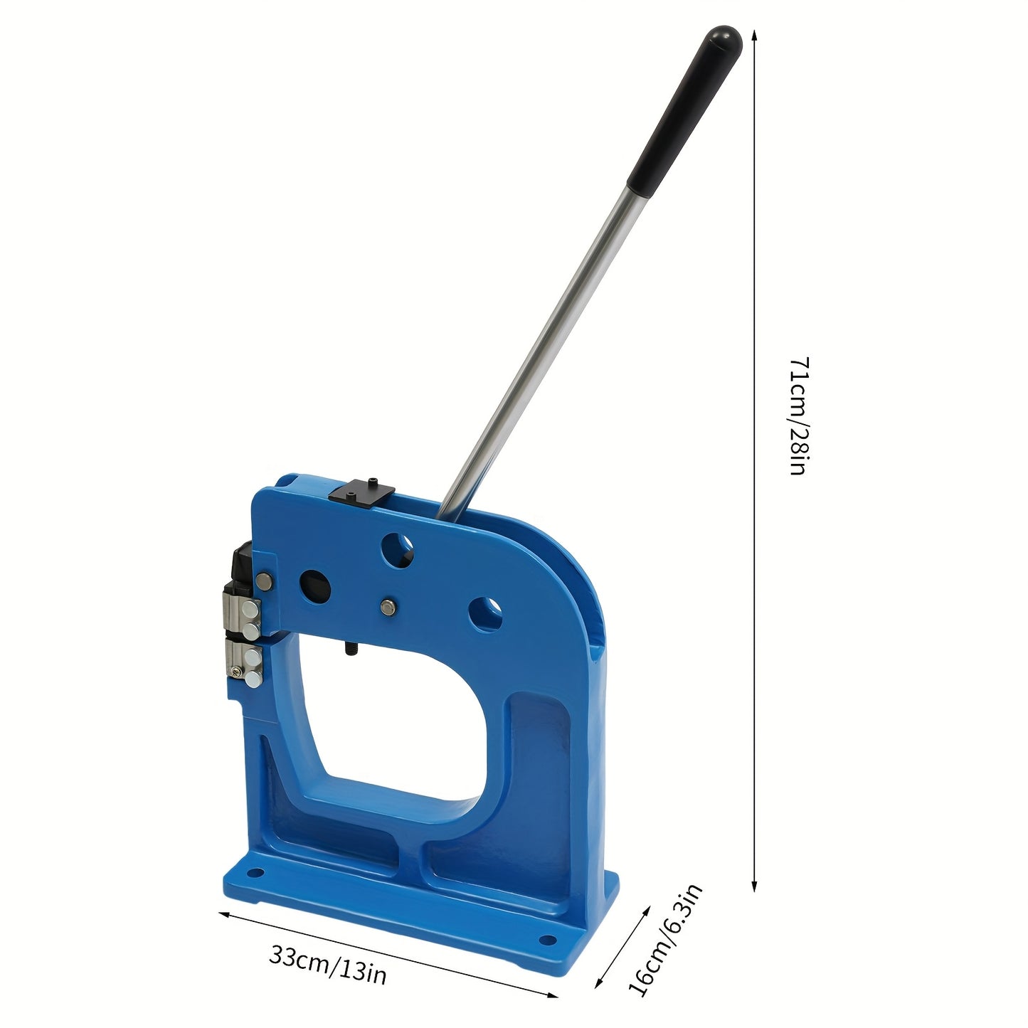 Metalen Krimp- en Strekmachine – Metaalbewerking Gereedschap – Plaatwerk Tang – Handkrimptang – Krimpmachine Metaal – Robuuste Metalen Constructie – Werkdiepte 21,6 cm – Blauwe Verflaag