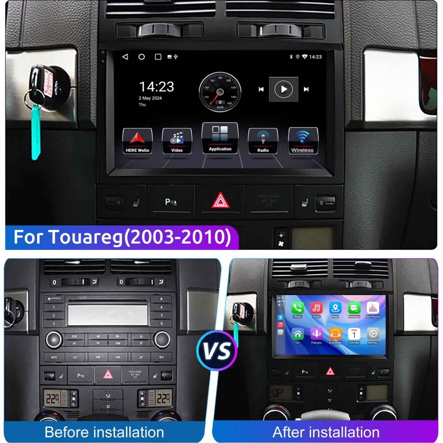 Autoradio Toyota Corolla Verso – Dab Radio – Multimedia Systeem – Navigatie Unit – Autostereo – 9 Inch IPS Touchscreen – Draadloze CarPlay en Achteruitrijcamera
