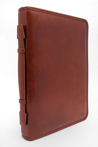 Noda Lederen Organizer, Documentenmap, Portefeuille, Documentenhouder, Tablettas, Lederen Map, Documententas, 4 Ringband