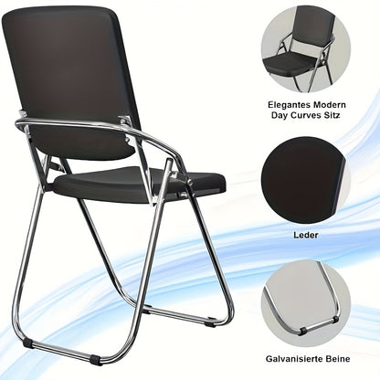 Stoel – Fauteuil – Eetkamerstoel – Kuipstoel – Bureaustoel – Ergonomisch Memory Foam Zitting – Compact PU Kunstleer Met Verchroomd Metaal