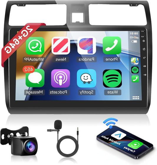 Car Radio for Suzuki Swift 2003-2010 with Wireless Apple Carplay Android Car Navi GPS WiFi 10.1 inch Car Radio with FM/RDS/USB/DAB+/OBD/DVR Steering Wheel Control Rear View Camera - QUORE