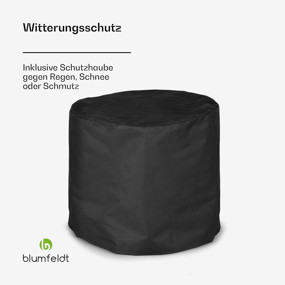 Blumfeldt Brasero Mobiele regenhoes, houten handgrepen, houtvuurplaats, 360° uitzicht, tuin en terras