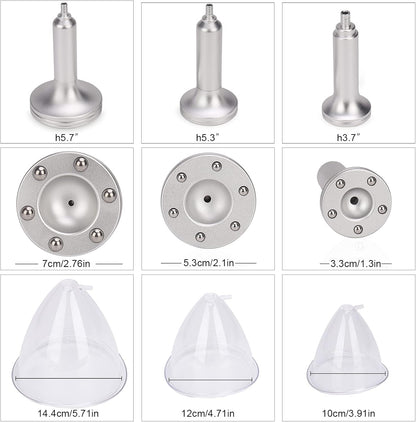 Meifuly Vacuüm cupping therapiesets met 30 kopjes en 3 pompen, verstelbare zuig- en 6 modi vacuümtherapiemachines