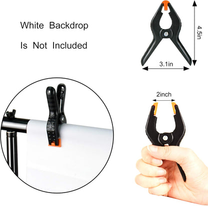 FUDESY Foto Video Studio 3 x 3M/10 x 10Ft Heavy Duty Verstelbare Achtergrond Stand,Achtergrond Ondersteuning Systeem voor Fotografie met Draagtas,Twee Stuks Veerklemmen