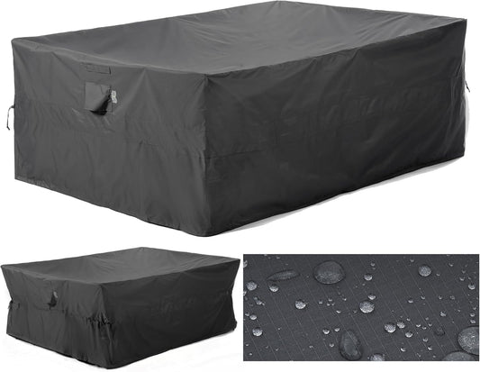 F&J Outdoors Tuinmeubelhoezen 406 x 234 x 89 cm extra grote tuinmeubelhoezen waterdichte zware UV-bestendige scheurbestendige winddichte sectionele bankhoes, tuinmeubelhoes