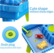 Watertafel - Watertafel Speelgoed - Waterspeeltafel - Zandmachine - Activiteitentafel - met 27 stuks - Accessoires - Volledig Spel - Zomerspeelgoed - voor Kinderen - Buiten - Blauw