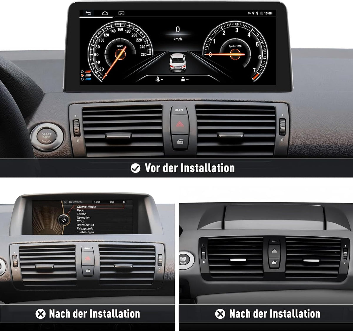 10,25 Inch Android Autoradio – Multimedia Systeem – Navigatie Unit – Touchscreen Radio – Auto Entertainment – Draadloos CarPlay & Android Auto – HD Touchscreen & GPS Navigatie