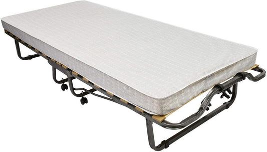 Veraflex 270/90x200 COV Colonia logeerbed, 90 x 200 cm, metalen frame antraciet, matras lichtgrijs incl. beschermhoes