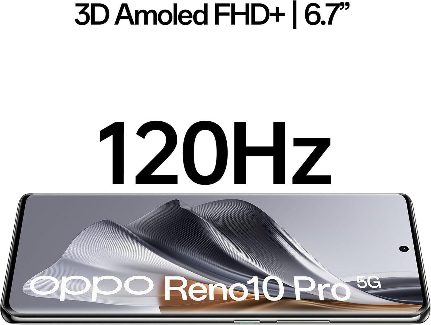 OPPO Reno10 Pro Smartphone 5G, AI Drievoudige Camera 50 + 32 + 8 MP, Selfie 32 MP, Display 6,7 inch 120 Hz AMOLED, 4600 mAh, RAM 12 GB (Esp 24 GB) ROM 256 GB, autohouder, Italiaanse versie, kleur