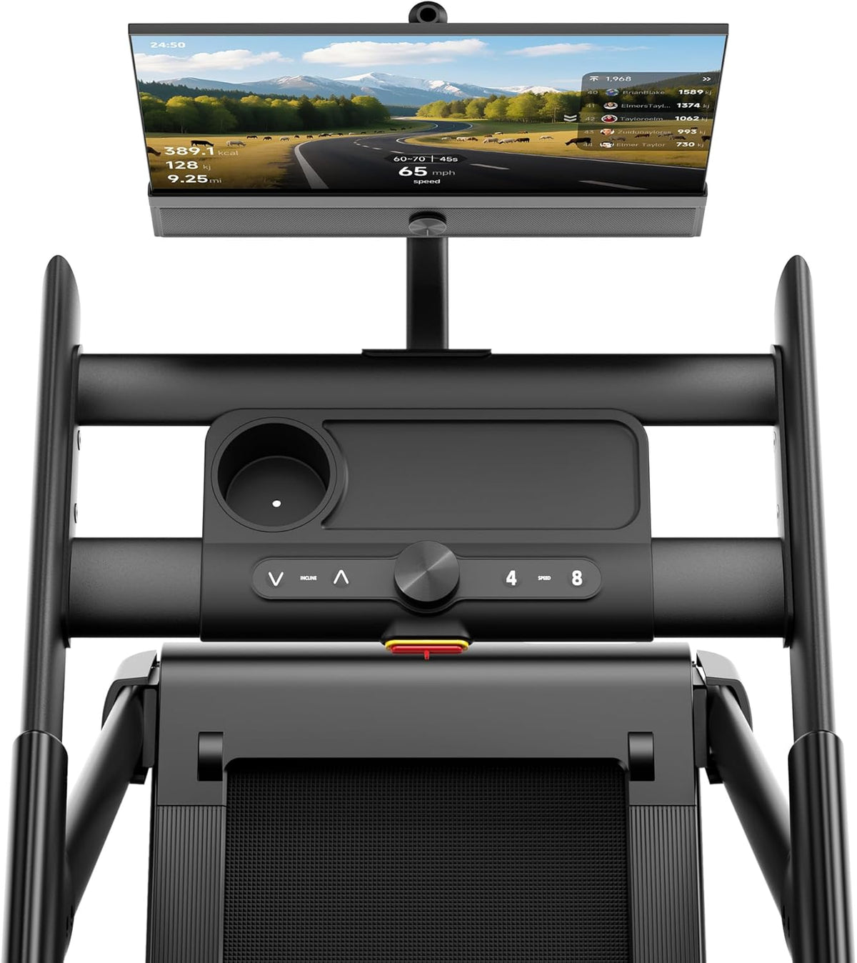 YESOUL T3 Plus Treadmill – 10% Automatic Slope, 21.5 Inch Full HD Touch Display, Swivel Screen, 6W Speaker, Brushless Motor, Foldable, Quiet, App Compatible - QUORE