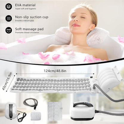 Buismat voor badkuip – Whirlpoolmat – Bubbelbadmat – Badmat – Massagemat – 114 sproeiers – 6 intensiteitsniveaus