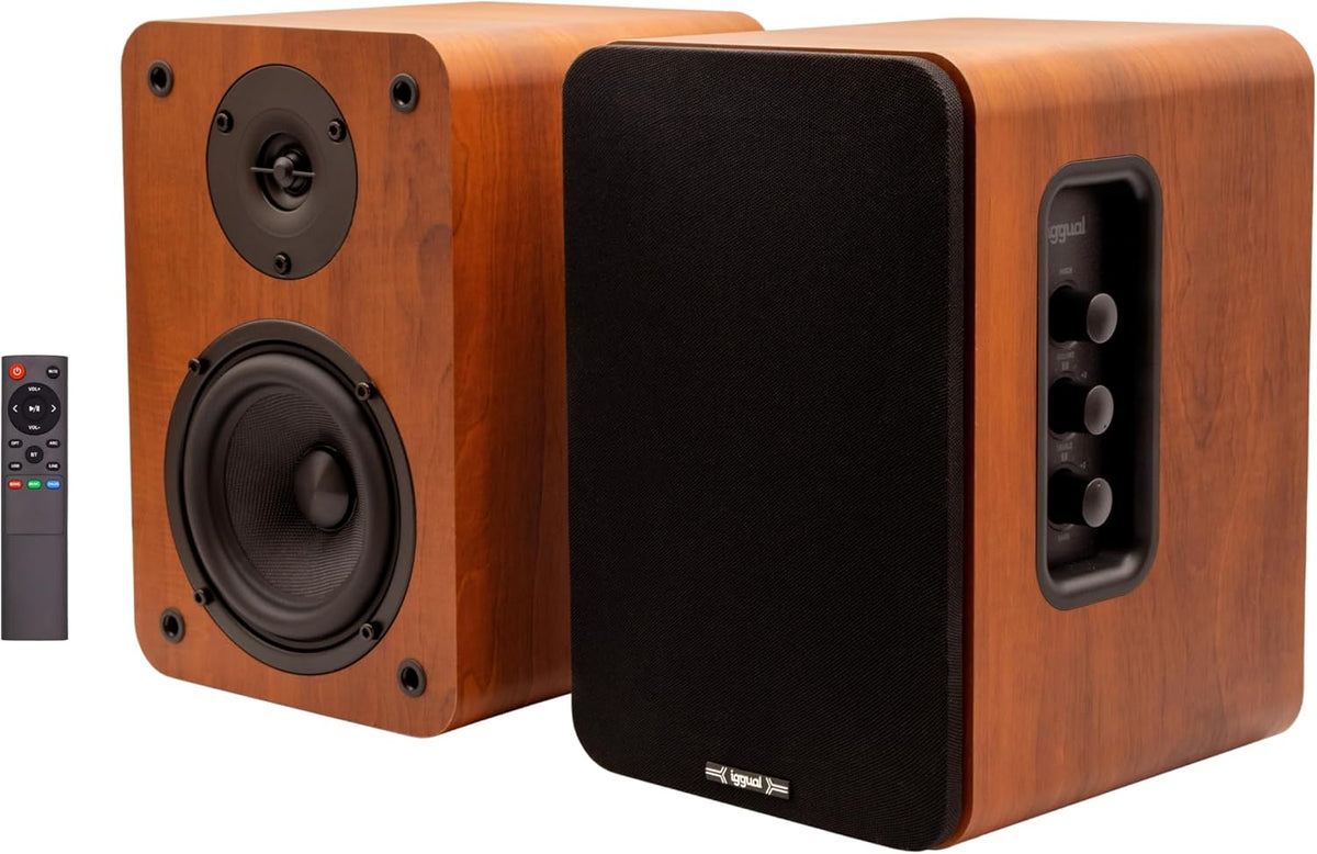 iggual Actieve Bluetooth-luidspreker voor computer, 50 W, luidspreker 2.0. - Home Studio. - Connectiviteit: Bluetooth 5.3, USB, 2 x RCA (stereo), HDMI ARC, optische digitale afstandsbediening