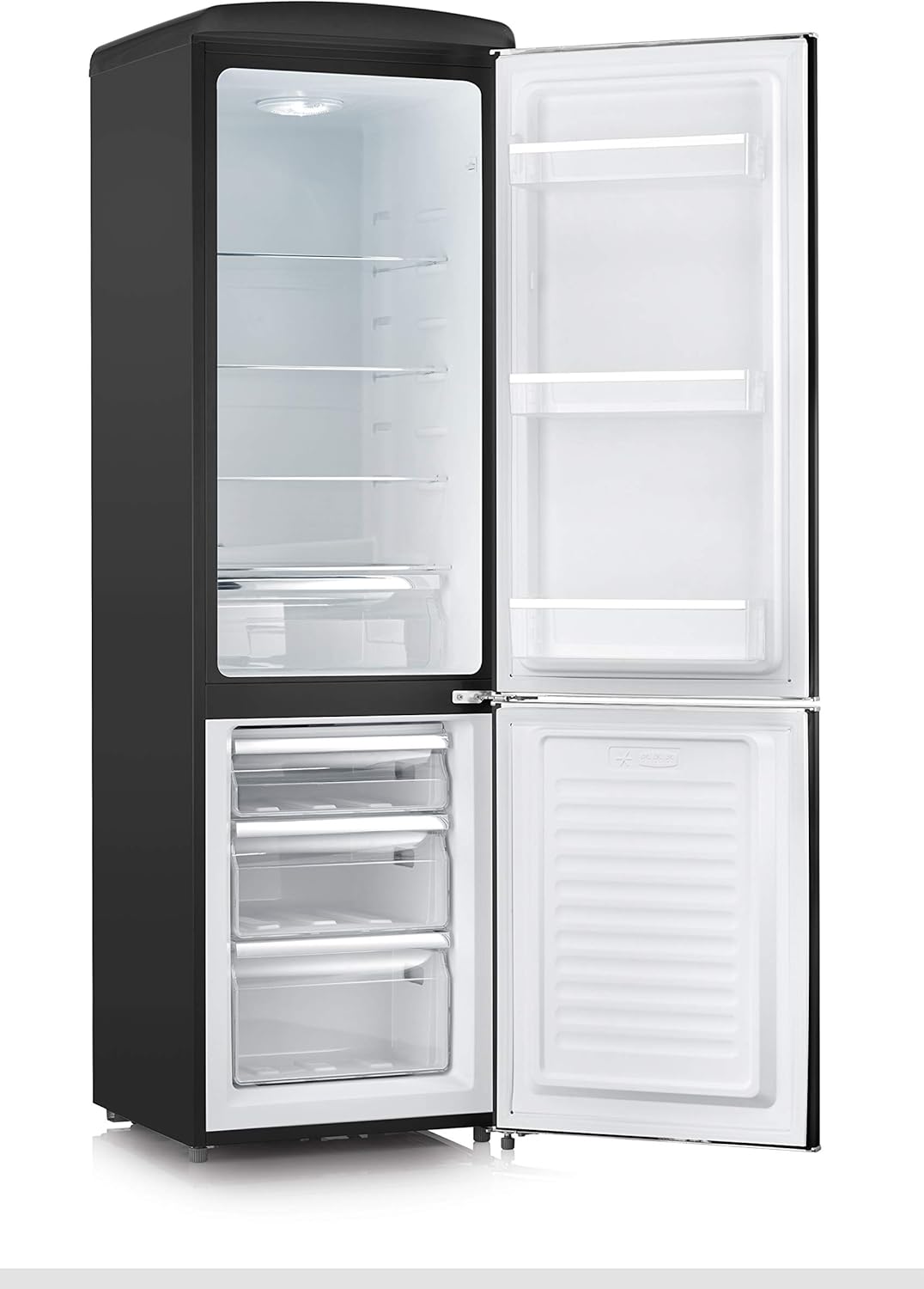 RKG 8918 Retro fridge-freezer - matt black - QUORE