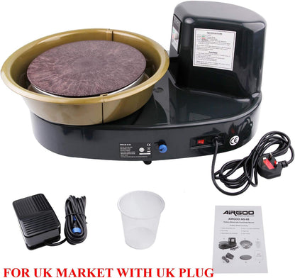 Airgoo Töpferscheibe Keramische Klei Machine Aardewerk Wiel AG-60 250W Elektrische Machine met Onafhankelijk Pedaal DIY Keramiek Vormgereedschap Keramische Wiel Machine
