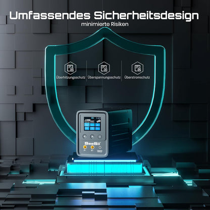 SEESII spot welder machine voor accu's met condensatoren: 10080W accu lasapparaat met heteluchtpistool-kit, spot welder voor 0,1-0,5 mm vernikkelde strips, 999 versnellingen voor 18650 lithium accu