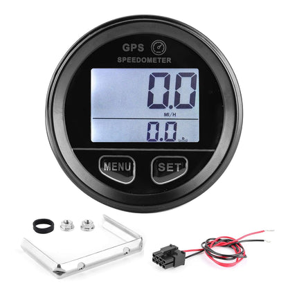 LCD digitale meter, duurzame gps-snelheidsmeter, voor scheepsboot ATV UTV motorfiets automobiel, vrachtwagen 2.36In standaard dashboardgat
