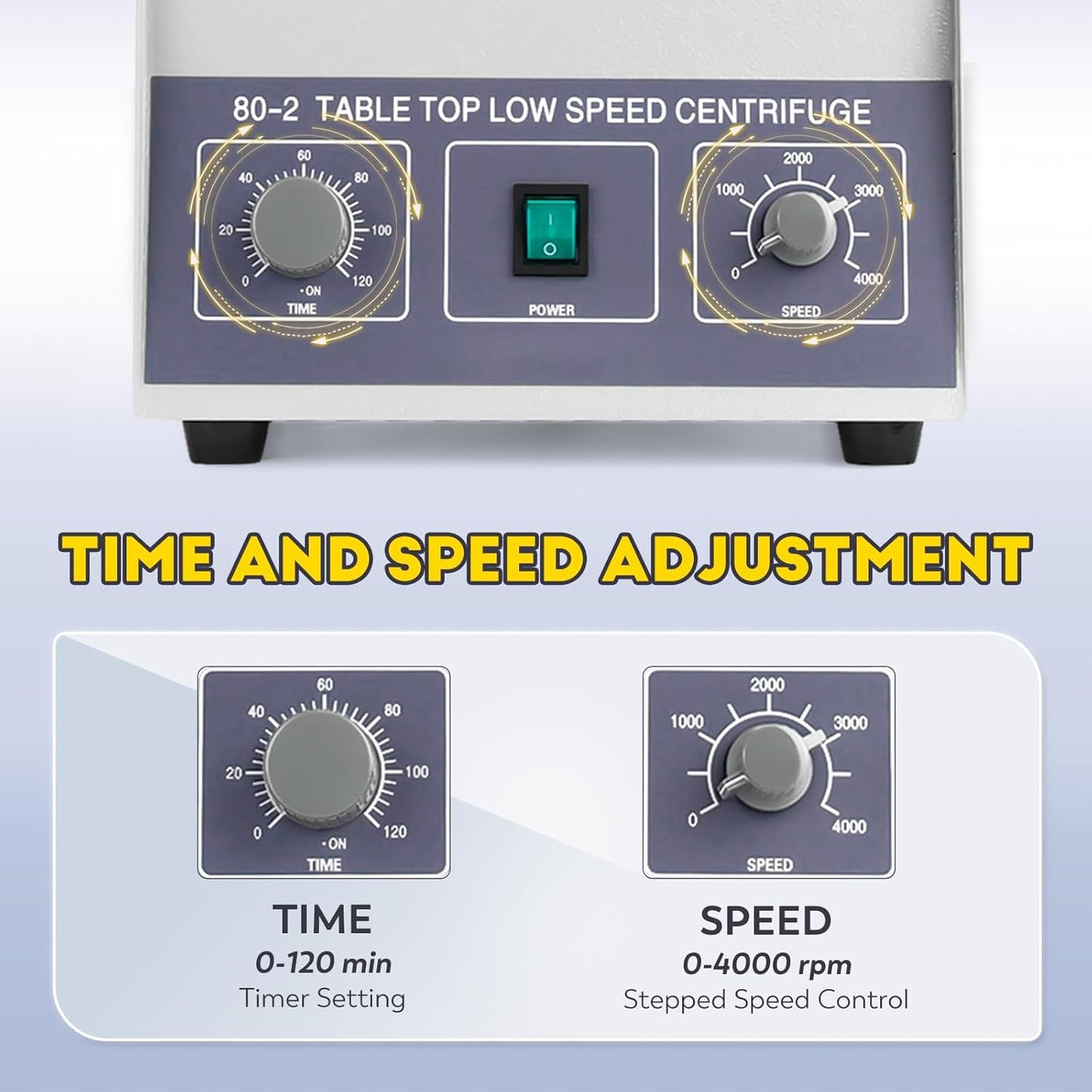 Laboratoriumcentrifuge – Centrifuge – Medische Centrifuge – Laboratoriumsapcentrifuge – Monstercentrifuge 12 x 20 ml – Instelbare Snelheid Tot 4000 rpm – Timer 0-120 Minuten