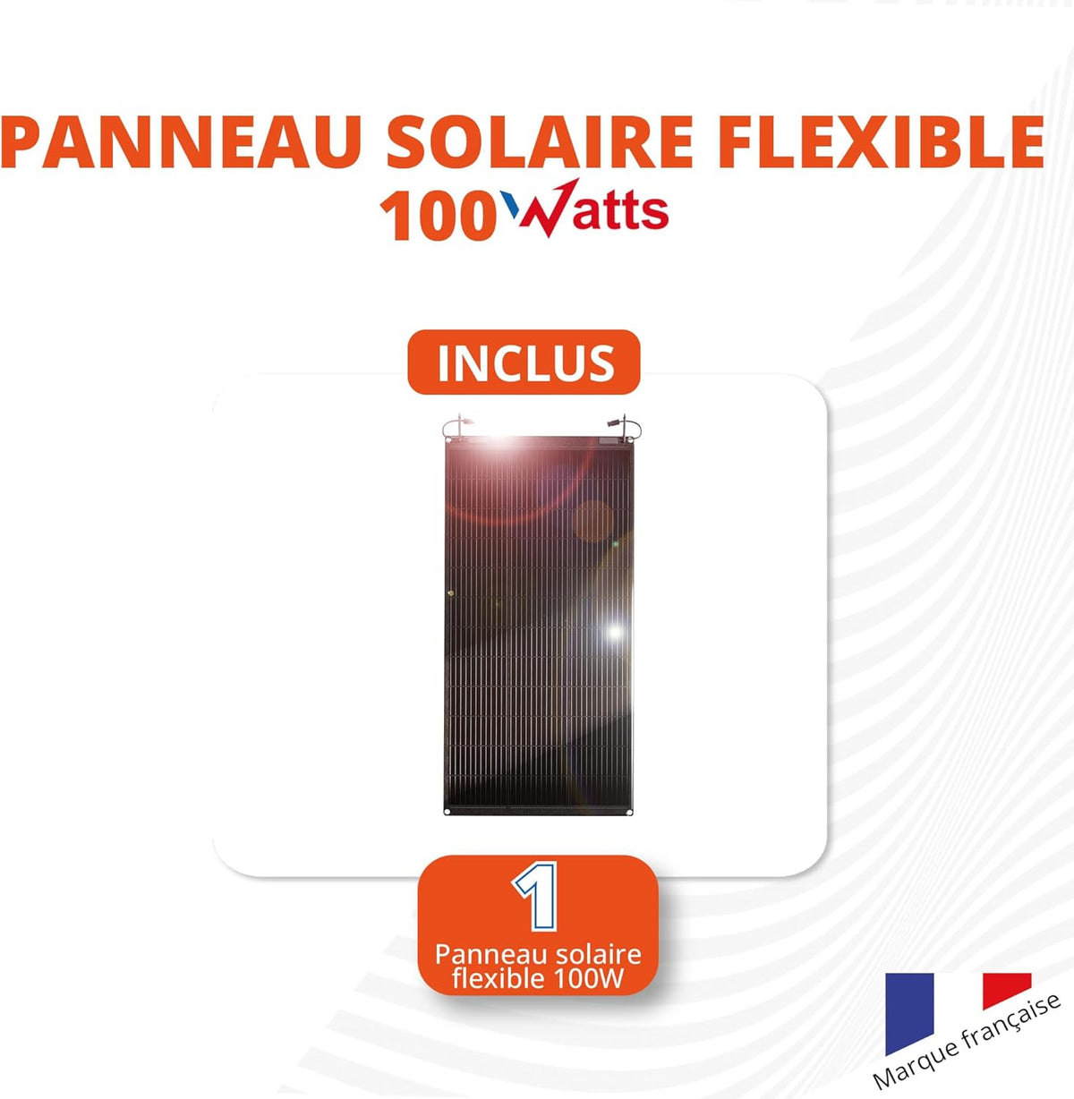 W onder Full Energy – flexibel zonnepaneel 100 W – monokristallijn, hoge efficiëntie, IP67 – voor balkon, camper, boten enz