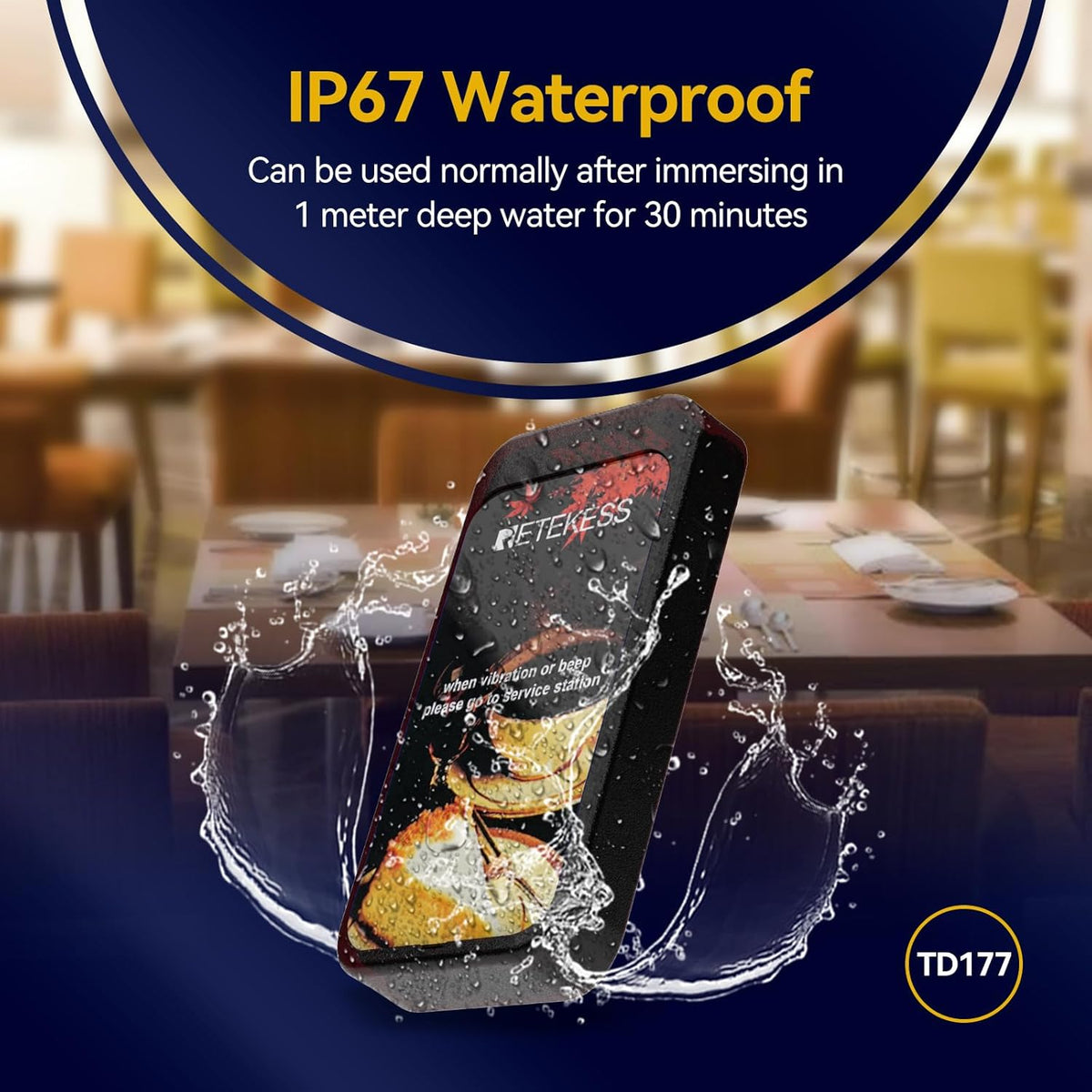 Draadloos Oproepsysteem – Pager Systeem – Restaurant Pager – Horeca Oproepunit – Klantpager – Service Countdown Timer – IP67 Waterdicht – Bereik Tot 500 Meter - QUORE
