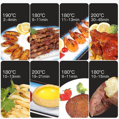 Hot air fryer - Airfryer - Hot air circulation cooker - Smart Touch AirFryer - 4.5L- 1400W - Intelligent Deep Air Fryer - Black