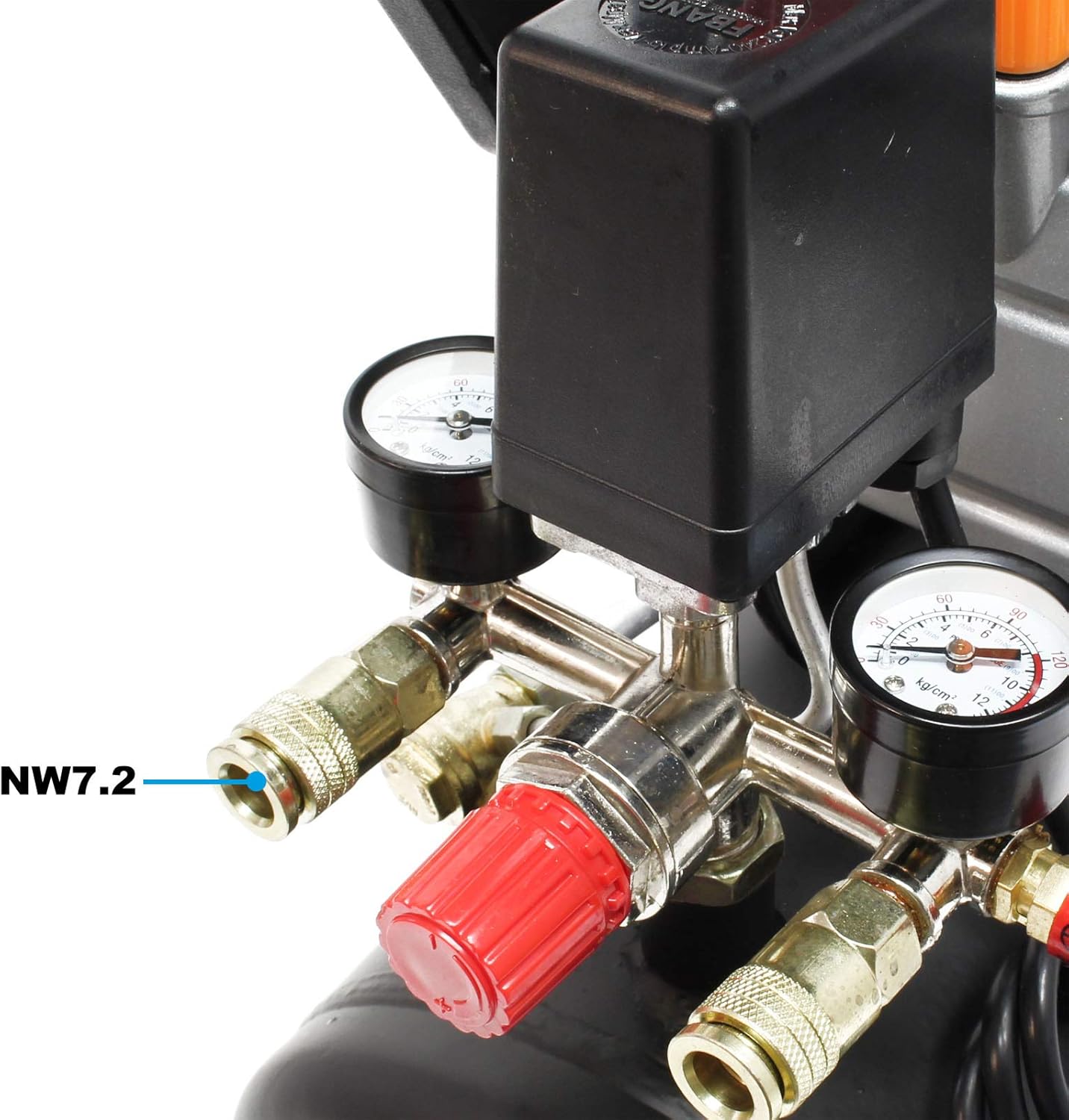 Luchtcompressor – Persluchtcompressor – Compressor – Bandenpomp – Sproeipistool – 24 Liter Luchtreservoir – Inclusief 13-Delige Persluchtset