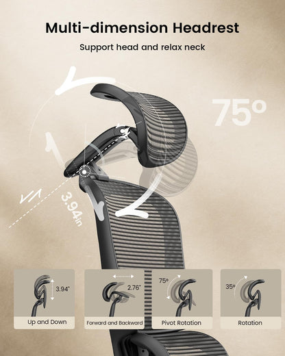 ProtoArc EC300 Ergonomische bureaustoel