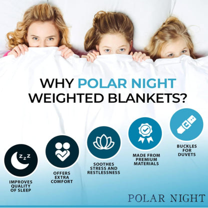 Polar Night verzwaringsdeken voor volwassenen - Zware deken met glasparels, microvezel, Oeko-TEX® 100 Standaard - Ademend, hypoallergeen, incl. afdeklussen (150 x 200 cm, 13)