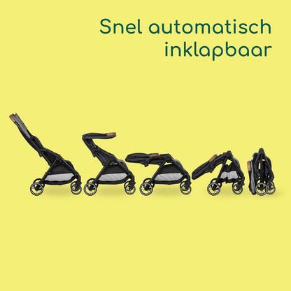 Bebeconfort Sunlite, Baby kinderwagen, 0-4 jr. (max. 22kg), lichtgewicht kinderwagen, vlakke ligstand, automatisch en compact inklapbaar, ligstand met één hand, grote opbergmand (5kg), Tinted Gray
