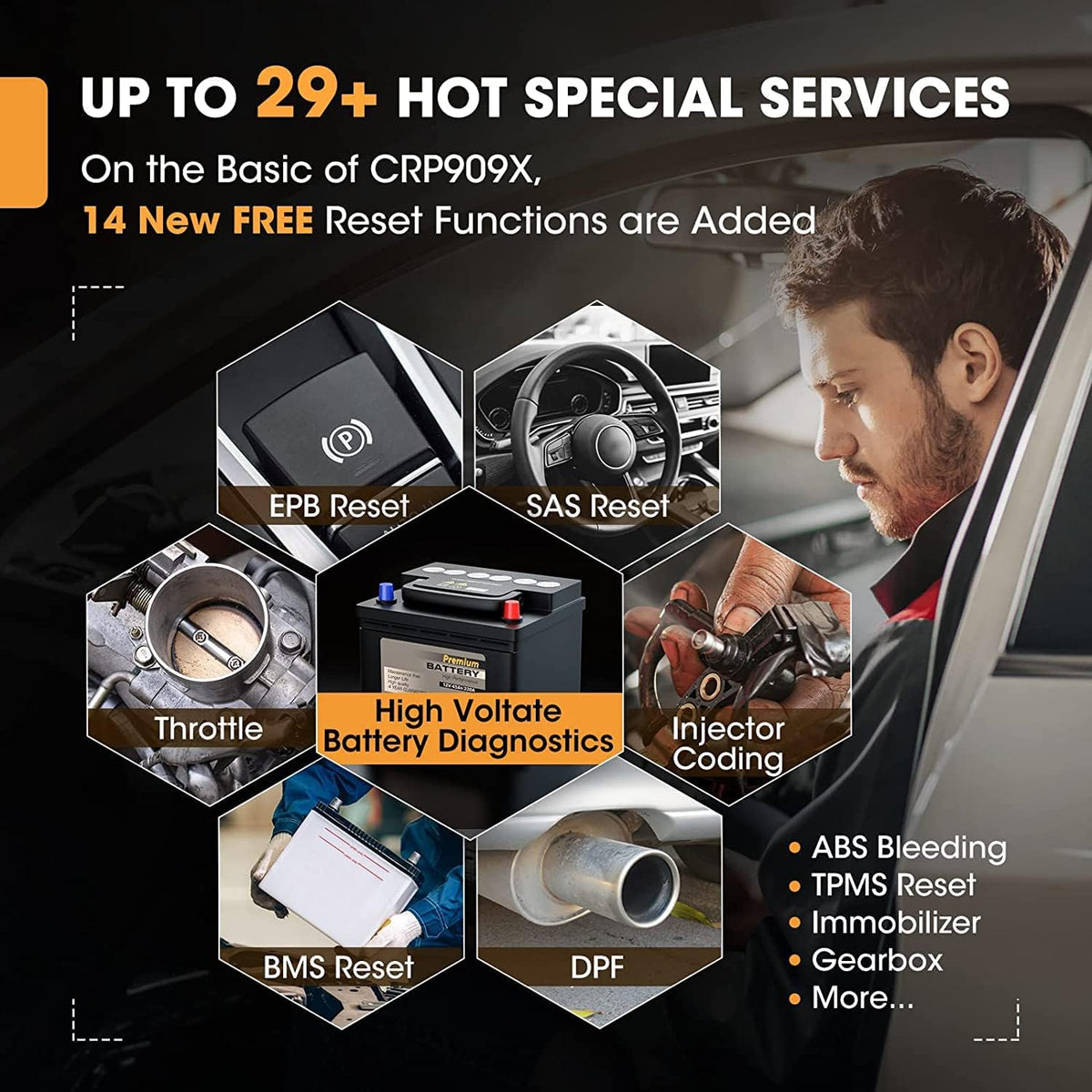 LAUNCH Lanceer CRP919X OBD2 Auto Diagnostics, Bidirectional Scan, All Car Diagnoses Systems, Recovery Service 31+, IMMO, FD/DOIP CAN, 2 jaar gratis update