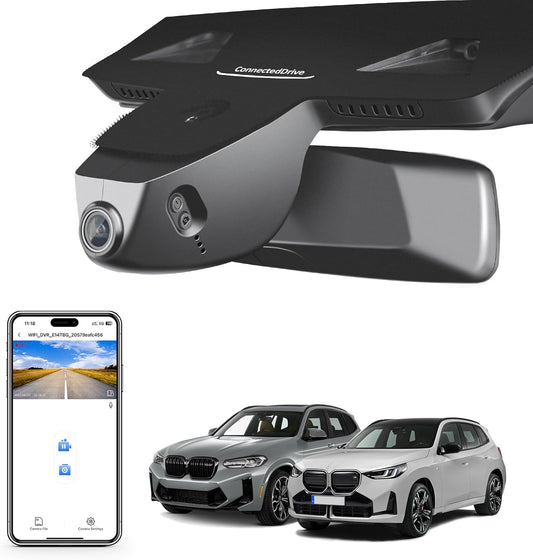 4K Dash Cam Custom voor BMW Gen3 G01 X3 2018-2024, F97 X3M 2020+ (Model C), sDrive28i xDrive30i M40i, OEM Style, 2160P UHD video, wifi en app, 64 GB kaart