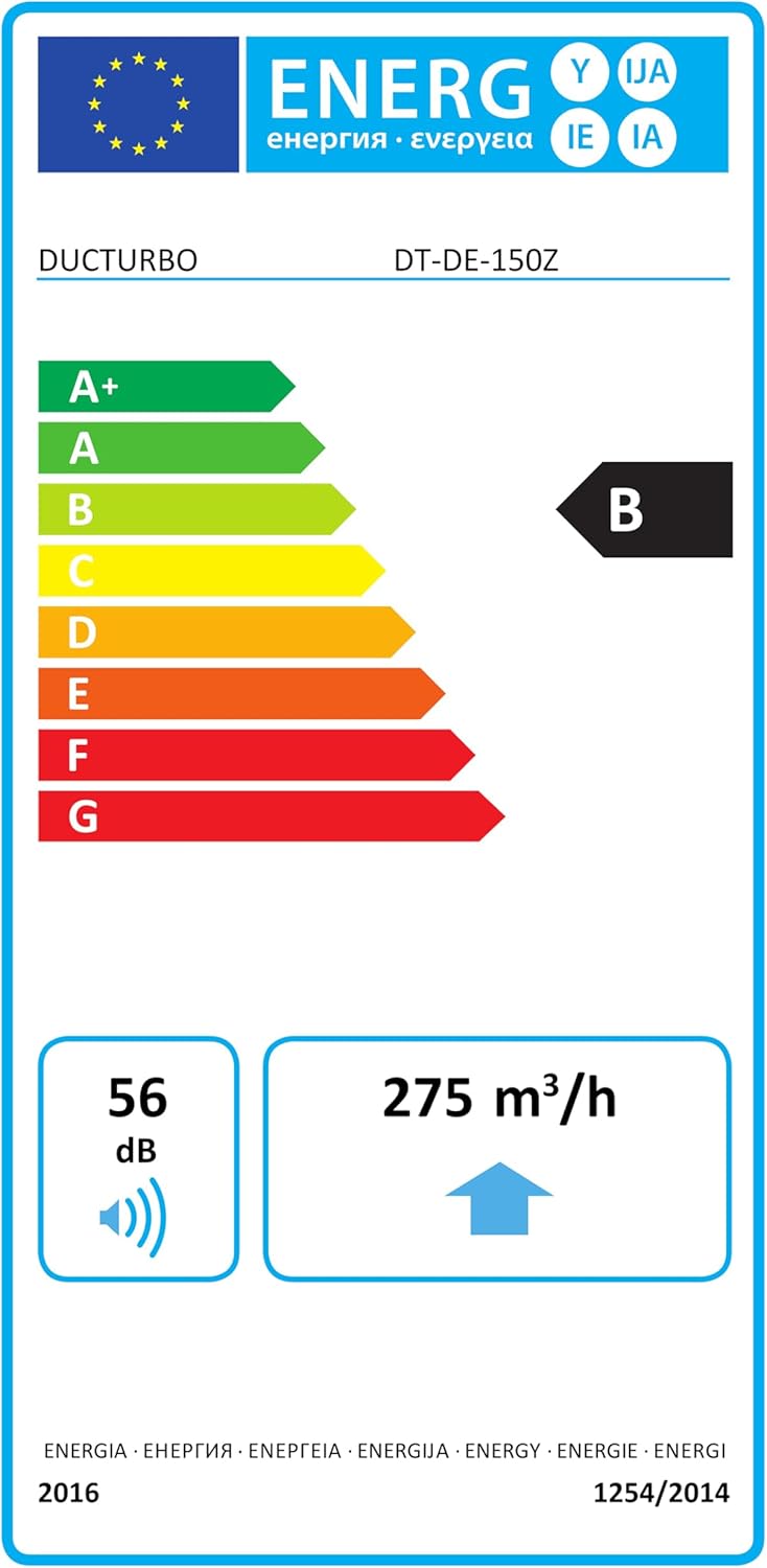 Buisventilator 150mm Krachtige Inline Ventilator, Max 594m³/h Afvoerventilator Krachtig Afzuigventilator voor Badkamer, Garage en Groen huis met Toerentalregelaar