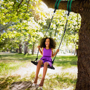 Schommelzitje - Schommels - Kinderschommel - Schommelplankje - voor Binnen Buiten - In Hoogte Verstelbaar Touw - Belastbaar tot 200kg - Hout - 42 x 20 x 210 cm - Bruin